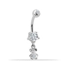 14 Ayar Altın Taşlı Ayıcık Sallantılı Göbek Piercing