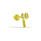 Dianora Piercing-14 Ayar Altın Taşlı Balta Helix Kıkırdak Piercing-Helix Piercing-1-Milagron.com