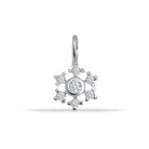 14 Ayar Altın Taşlı Çiçek Motifli Minimal Charm