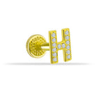 Dianora Piercing-14 Ayar Altın Taşlı Düz H Harfi Tragus Piercing-Tragus Piercing-1-Milagron.com