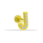 Dianora Piercing-14 Ayar Altın Taşlı Düz J Harfi Tragus Piercing-Tragus Piercing-1-Milagron.com