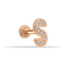 Dianora Piercing-14 Ayar Altın Taşlı Düz S Harfi Tragus Piercing-Taşlı Düz Harf Tragus Piercing-25-Milagron.com