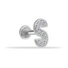 Dianora Piercing-14 Ayar Altın Taşlı Düz S Harfi Tragus Piercing-Taşlı Düz Harf Tragus Piercing-31-Milagron.com