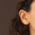 Dianora Piercing-14 Ayar Altın Taşlı Düz S Harfi Tragus Piercing-Taşlı Düz Harf Tragus Piercing-2-Milagron.com