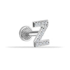 Dianora Piercing-14 Ayar Altın Taşlı Düz Z Harfi Tragus Piercing-Tragus Piercing-3-Milagron.com