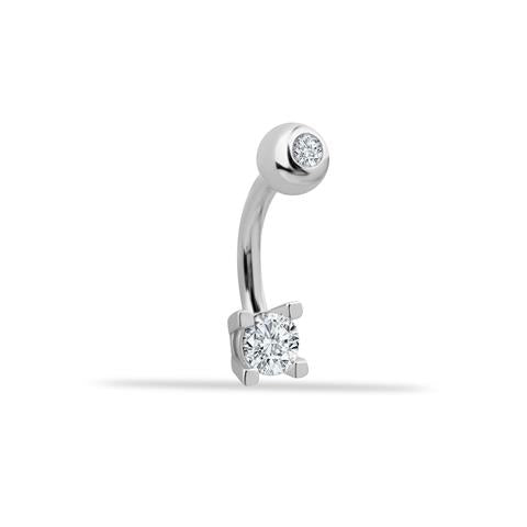 14 Ayar Altın Taşlı Göbek Piercing