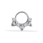 14 Ayar Altın Taşlı Göz Minimal Halka Piercing