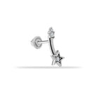 14 Ayar Altın Taşlı Kayan Yıldız Helix Kıkırdak Piercing