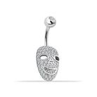 14 Ayar Altın Taşlı Maske Göbek Piercing