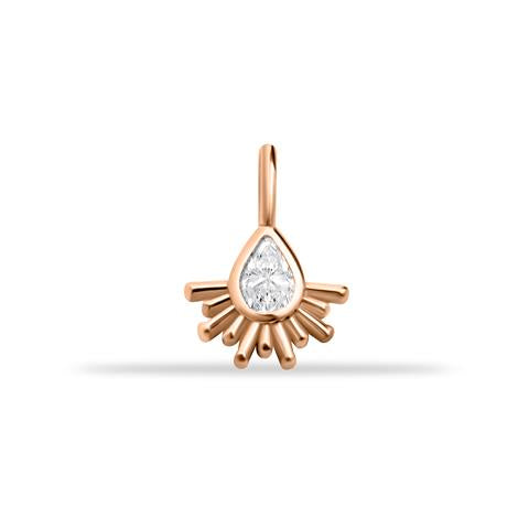 14 Ayar Altın Taşlı Minimal Charm