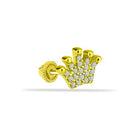 Dianora Piercing-14 Ayar Altın Taşlı Taç Helix Kıkırdak Piercing-Helix Piercing-1-Milagron.com