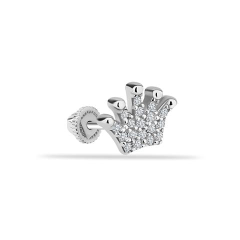 Dianora Piercing-14 Ayar Altın Taşlı Taç Helix Kıkırdak Piercing-Helix Piercing-2-Milagron.com