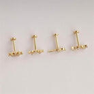 Dianora Piercing-14 Ayar Altın Taşlı Taç Tragus Piercing-Tragus Piercing-11-Milagron.com