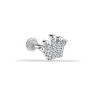 Dianora Piercing-14 Ayar Altın Taşlı Taç Tragus Piercing-Tragus Piercing-3-Milagron.com