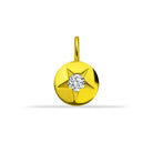 14 Ayar Altın Taşlı Yıldız Minimal Charm
