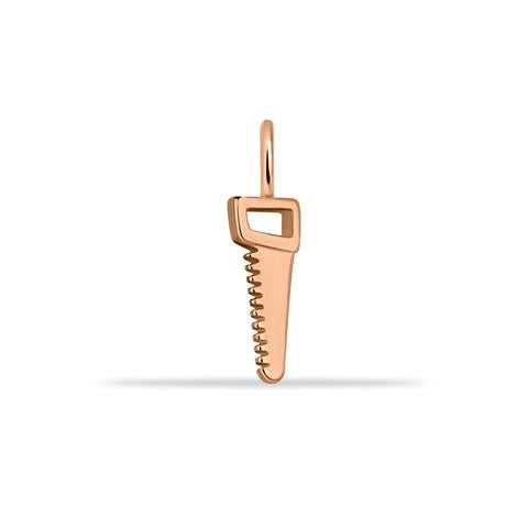 14 Ayar Altın Testere Motifli Minimal Charm