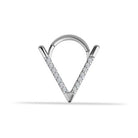 14 Ayar Altın V Minimal Halka Piercing