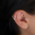 14 Ayar Altın V Minimal Halka Piercing