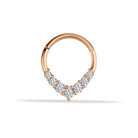 14 Ayar Altın Vera Minimal Halka Piercing