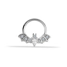 14 Ayar Altın Yarasa Motifli Minimal Halka Piercing