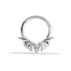 14 Ayar Altın Yarasa Motifli Minimal Halka Piercing
