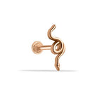 Dianora Piercing-14 Ayar Altın Yılan Motifli Minimal Tragus Piercing-Tragus Piercing-2-Milagron.com