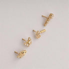 Dianora Piercing-14 Ayar Altın Yıldız Taşlı Tragus Piercing-Tragus Piercing-11-Milagron.com