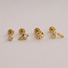 Dianora Piercing-14 Ayar Altın Zarafet İğnesi Minimal Helix/Kıkırdak Piercing-Helix Piercing-7-Milagron.com