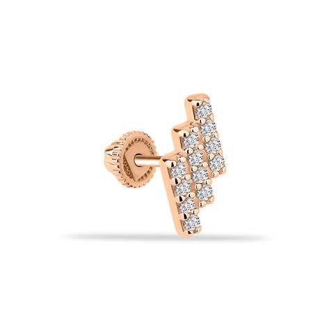 Dianora Piercing-14 Ayar Altın Zikzak Helix Kıkırdak Piercing-Helix Piercing-2-Milagron.com