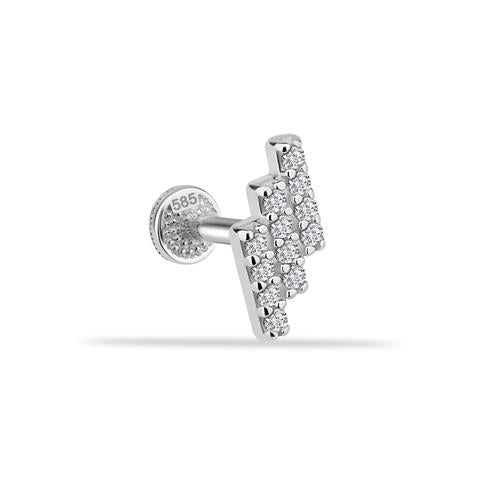 Dianora Piercing-14 Ayar Altın Zikzak Tragus Piercing-Tragus Piercing-3-Milagron.com