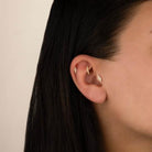 Dianora Piercing-14 Ayar Altın Zikzak Tragus Piercing-Tragus Piercing-6-Milagron.com