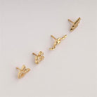 Dianora Piercing-14 Ayar Altın Zikzak Tragus Piercing-Tragus Piercing-9-Milagron.com