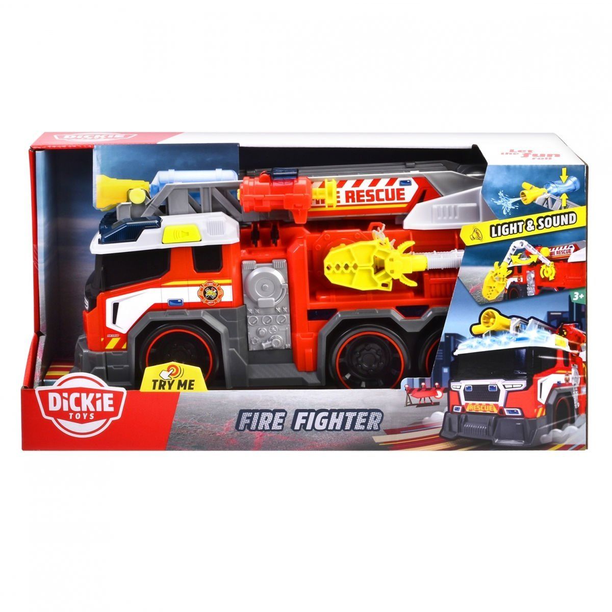 Dickie-203307000 İtfaiye Arabası 37,5 Cm Dickie-Oyuncak Kamyon ve İş Makineler-1-Milagron.com