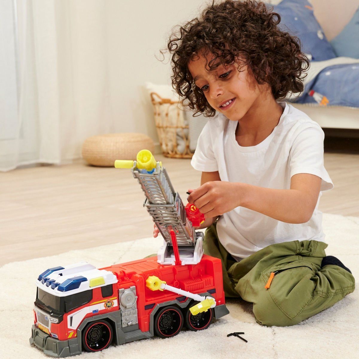 Dickie-203307000 İtfaiye Arabası 37,5 Cm Dickie-Oyuncak Kamyon ve İş Makineler-5-Milagron.com
