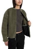 Dickies-Central Sherpa Bomber Kadın Yeşil Peluş Mont-Mont-5-Milagron.com