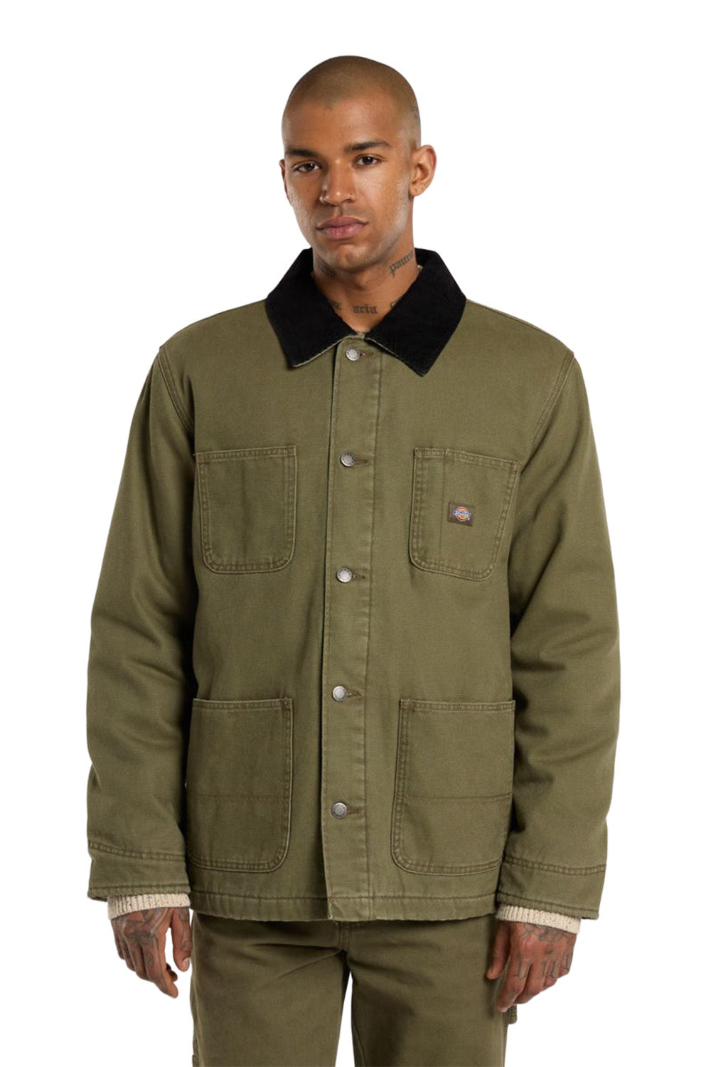 Dickies Chore Jacket Lined Erkek Yeşil Kanvas Mont Mont | Milagron