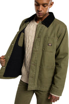 Dickies-Chore Jacket Lined Erkek Yeşil Kanvas Mont-Mont-6-Milagron.com