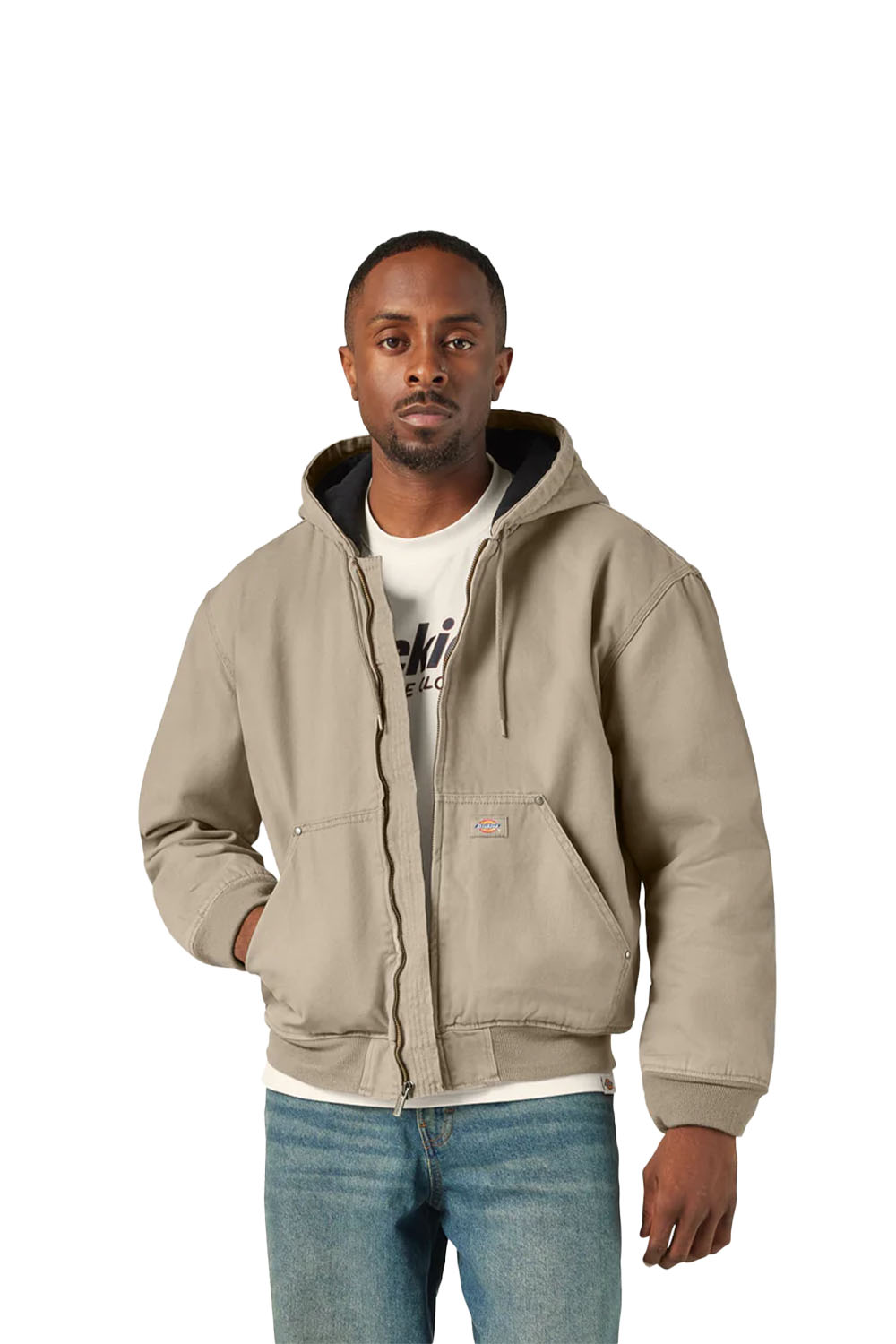 Dickies Hilham Hooded Kapüşonlu Erkek Bej Kanvas Mont Mont | Milagron