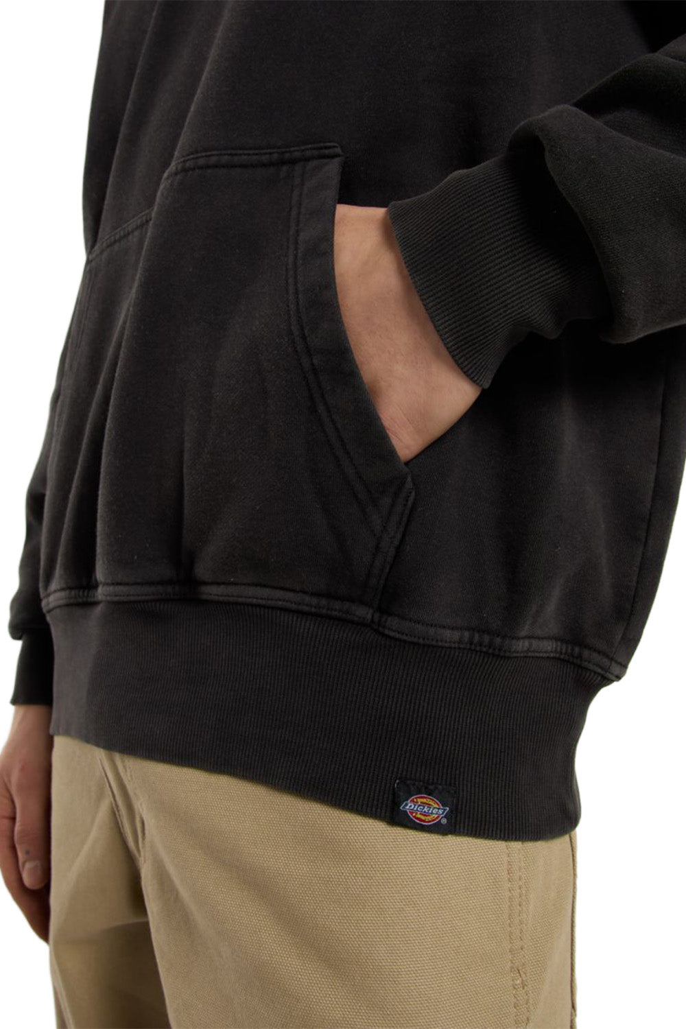 Dickies-Plentywood Hoodie Erkek Kapüşonlu Siyah Sweatshirt-Sweatshirts & Hoodies-3-Milagron.com