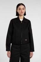 Dickies-Unlined Cropped Eisenhower Jacket Black-Ceket-1-Milagron.com