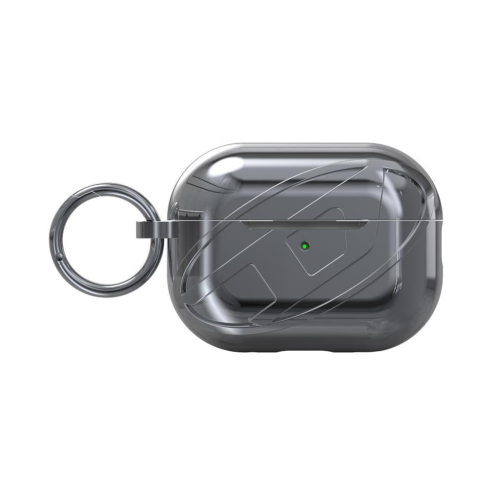 Diesel Airpods Pro / Pro 2 Için Parlak Kılıf - Gümüş