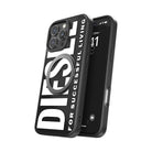 Diesel Iphone 16 Pro Max Uyumlu Magsafe Destekli Yüzük Standlı Kılıf - Siyah/Beyaz