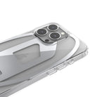 Diesel Iphone 16 Pro Max Uyumlu Oval D Mirror Şeffaf Kılıf - Şeffaf/Gümüş