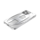 Diesel Iphone 16 Pro Max Uyumlu Oval D Mirror Şeffaf Kılıf - Şeffaf/Gümüş
