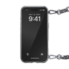 Diesel Iphone 16 Pro Max Uyumlu Oval D Parlak Zincirli Kılıf - Gümüş