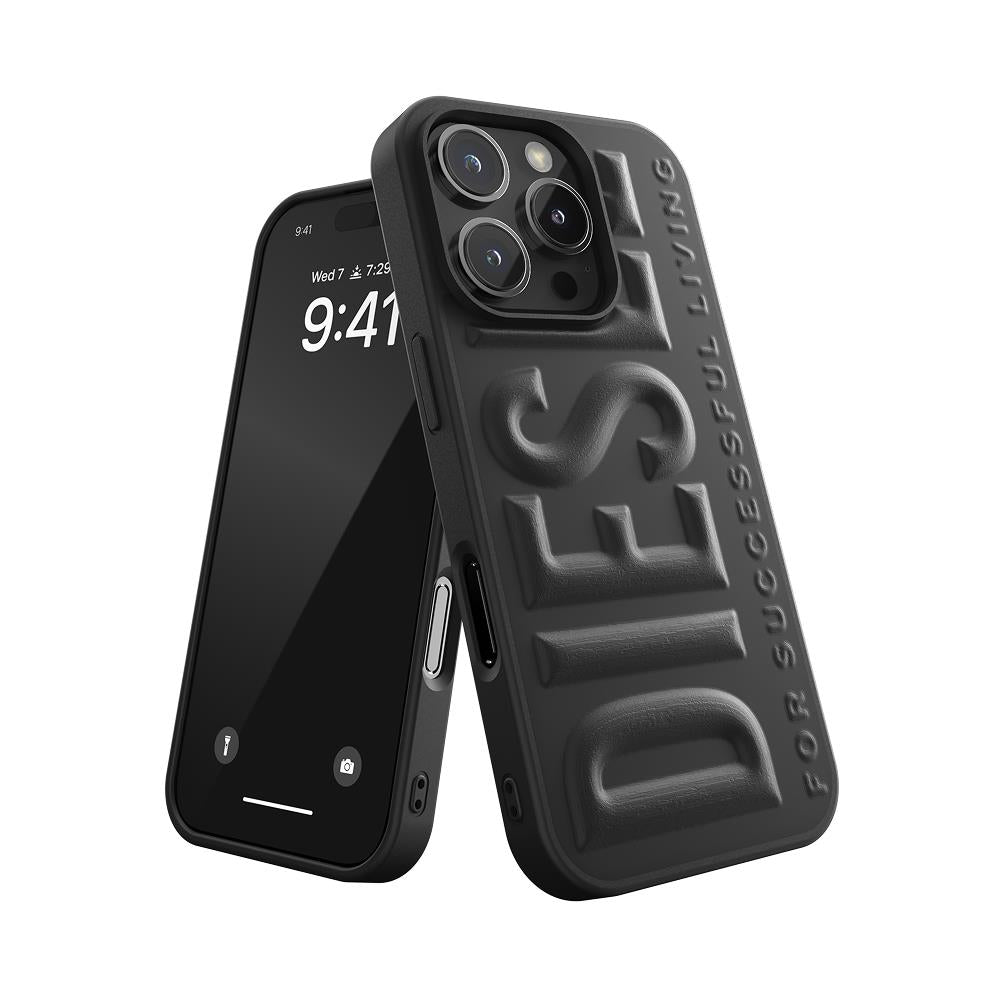 Diesel Iphone 16 Pro Uyumlu 3D Biscotto Kılıf - Siyah