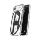 Diesel Iphone 17 Air Uyumlu Magsafe Destekli Oval D Metalik Kılıf - Siyah