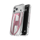 Diesel Iphone 17 Pro Max Uyumlu Magsafe Destekli Oval D Metalik Kılıf - Pembe