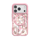 Diesel Iphone 17 Pro Uyumlu Magsafe Destekli Oval D Kedi Desenli Kılıf - Pembe