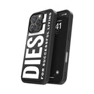 Diesel Iphone 16 Pro Uyumlu Magsafe Destekli Core Kalıplı Kılıf - Siyah/Beyaz
